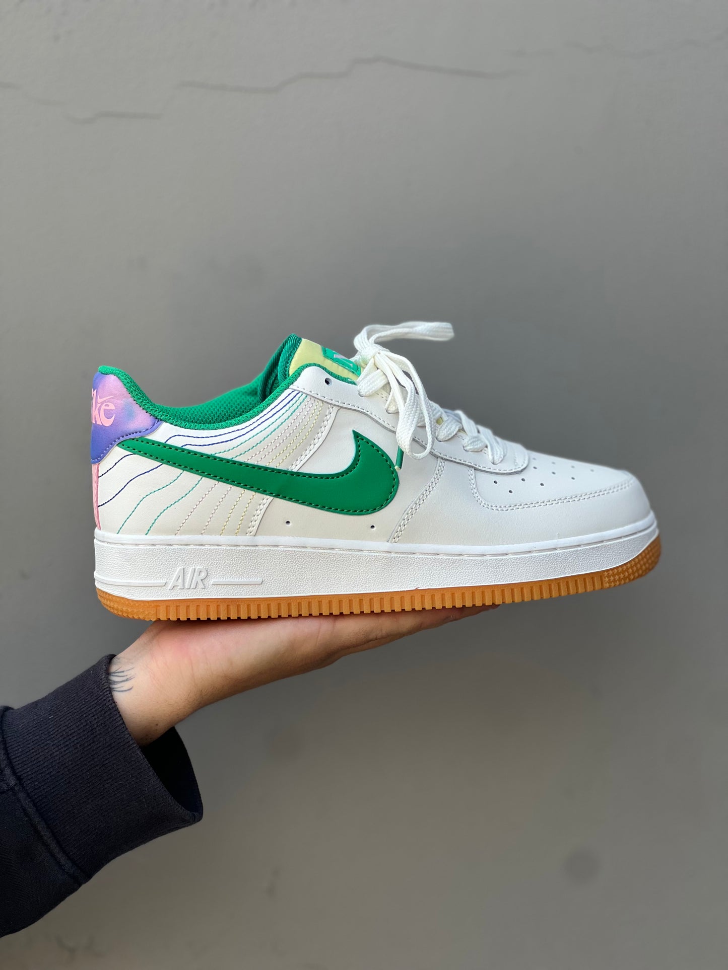 Nike AF1 "Heel Stitch Sail Green"