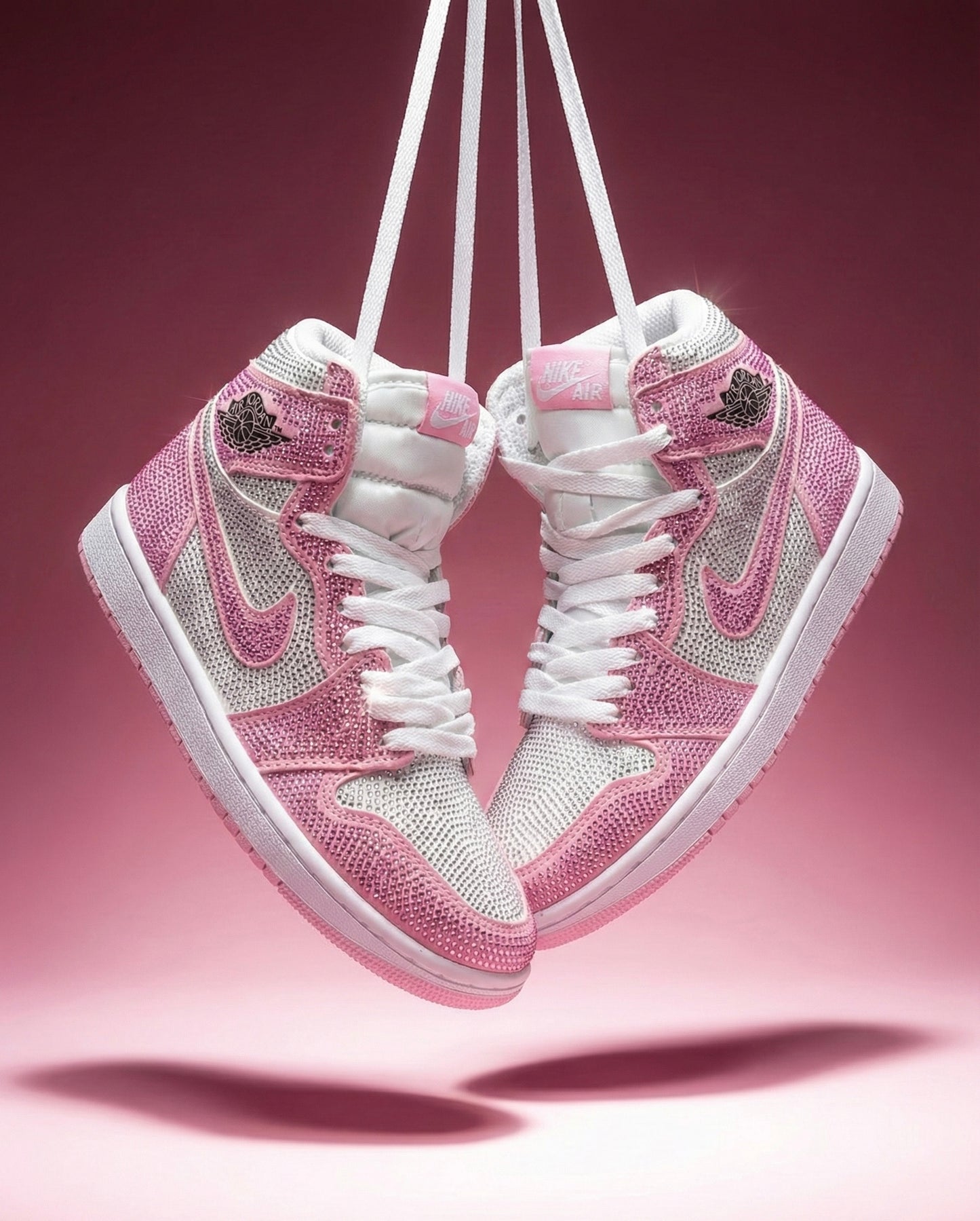Air Jordan Retro 1 Swarovski Rosa