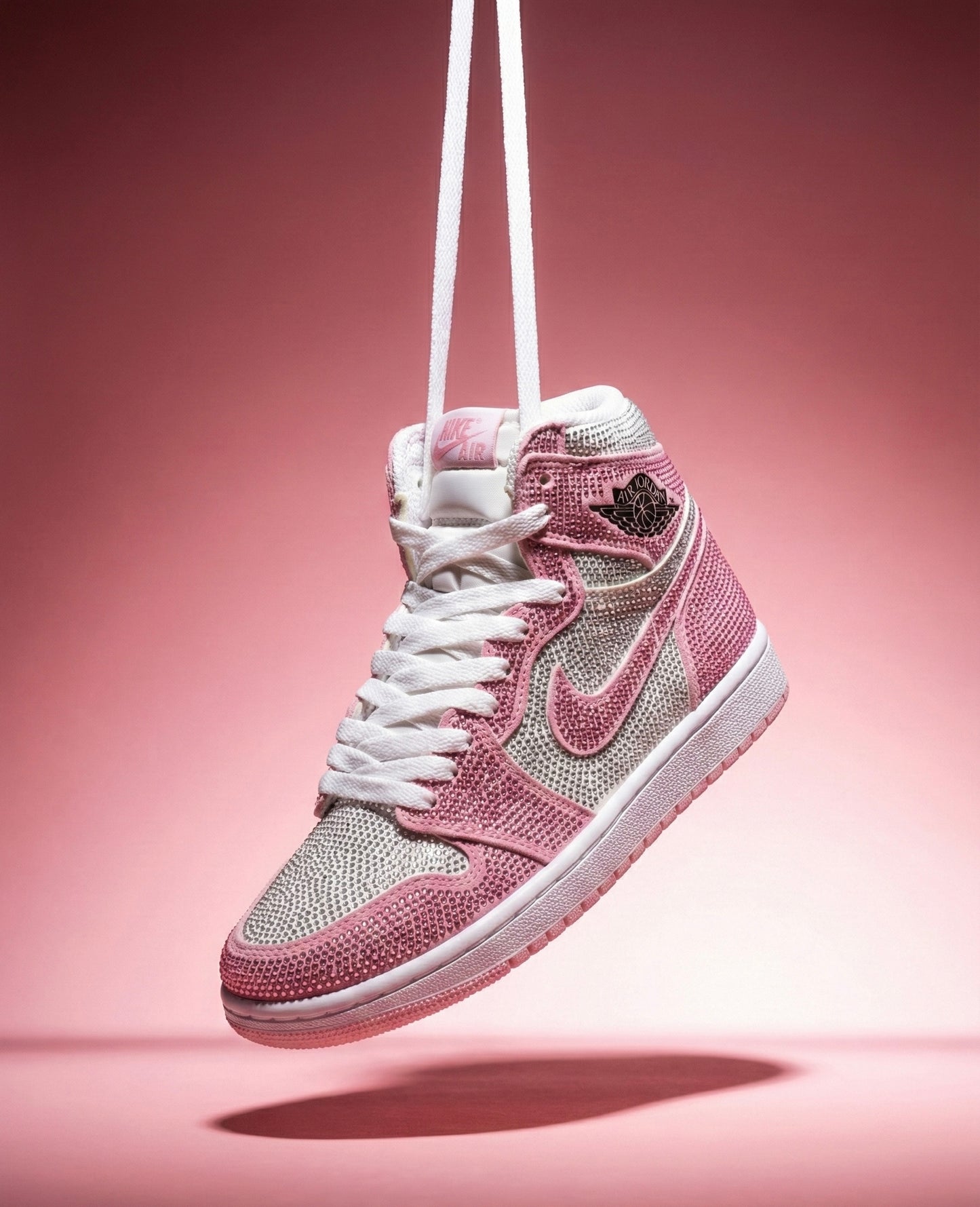 Air Jordan Retro 1 Swarovski Rosa