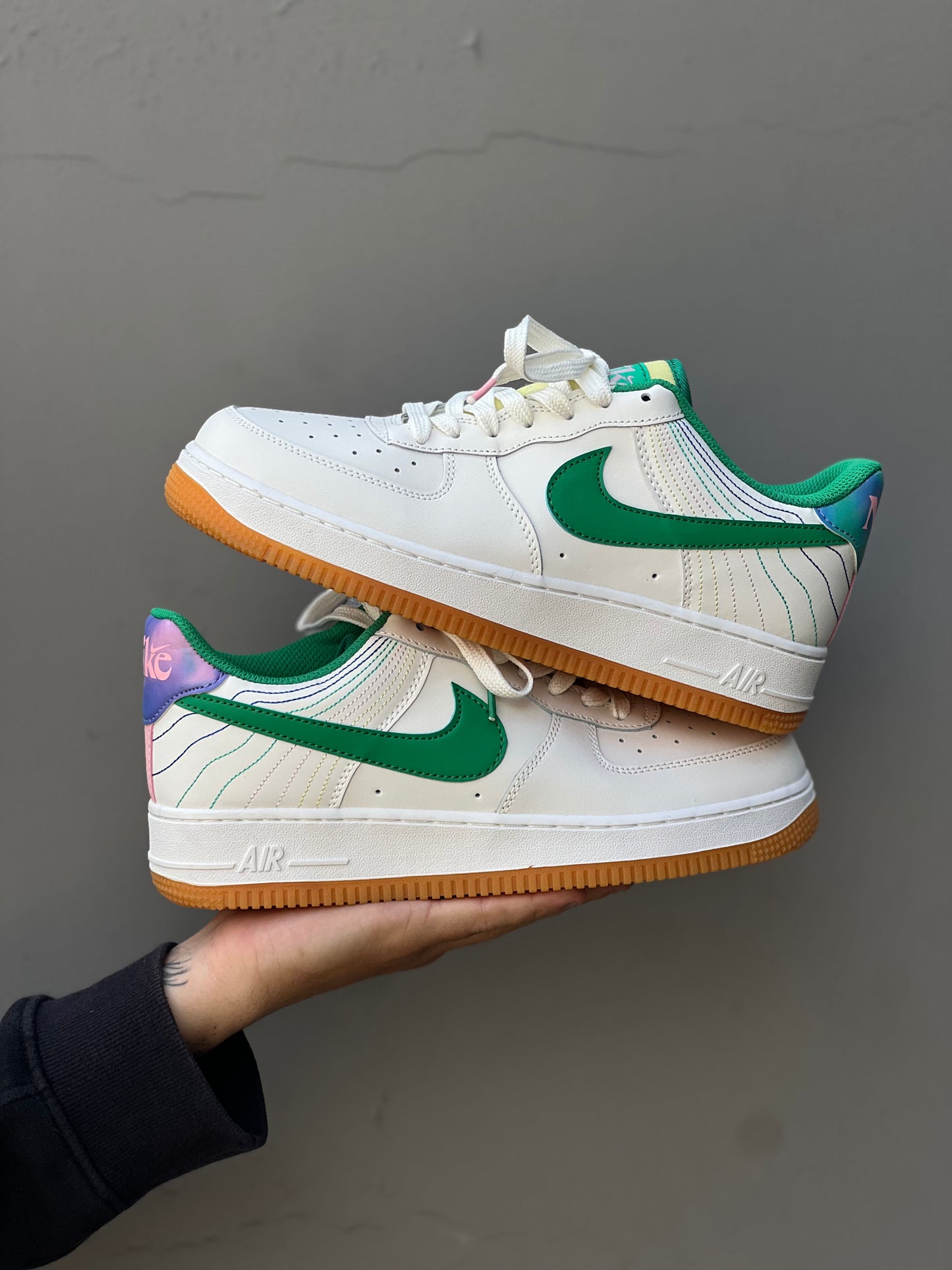 Nike AF1 "Heel Stitch Sail Green"