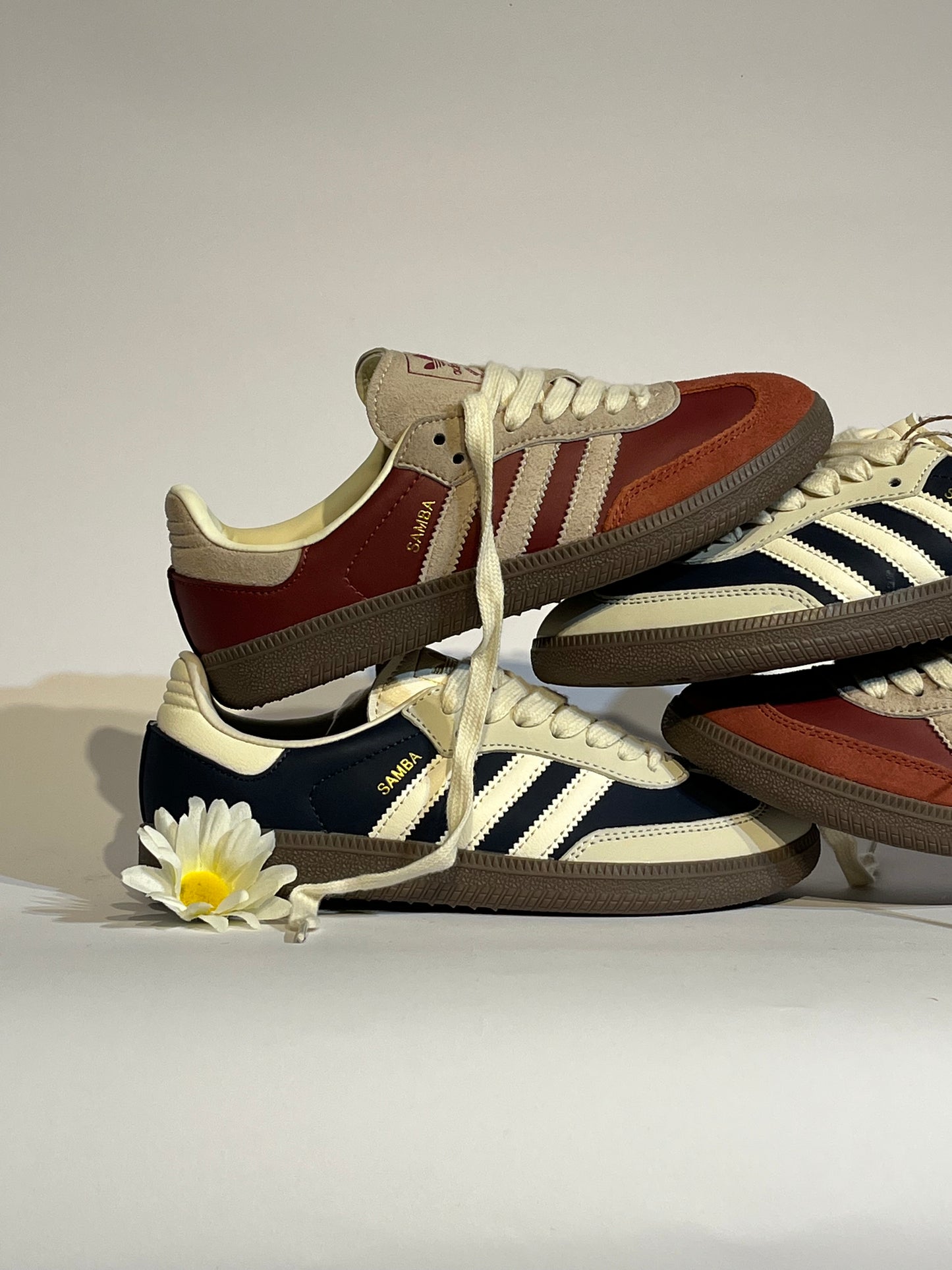 Adidas Samba OG Cream Blue- Preloved Red