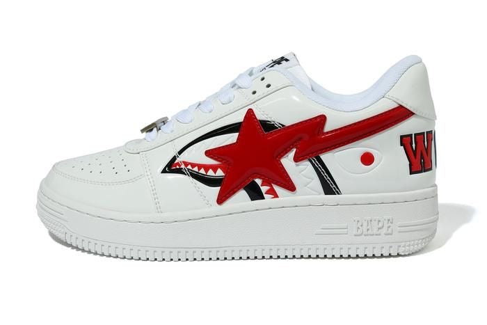 A Bathing Ape Bape Sta Low Shark Black / White