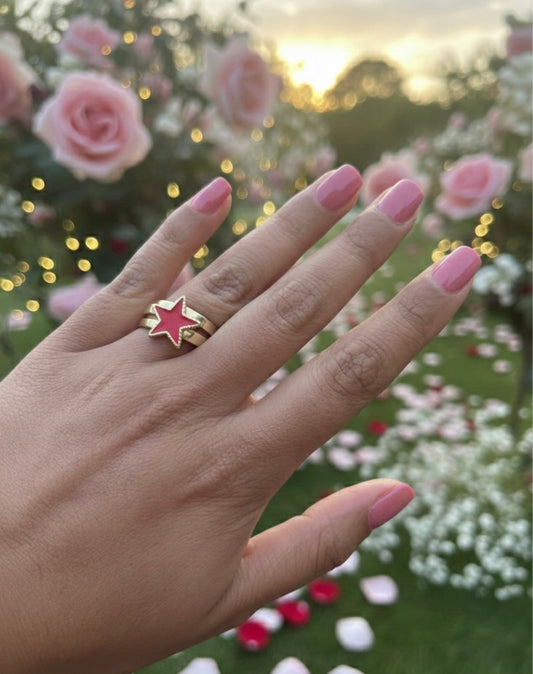 Anillo Estrella Rojo